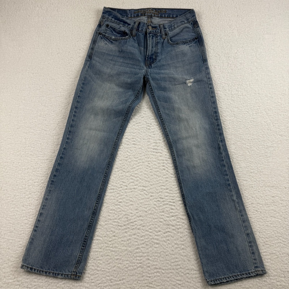 American Eagle Outfitters Slim Straight Jeans‎ Mens 28x30 Blue Denim Distressed